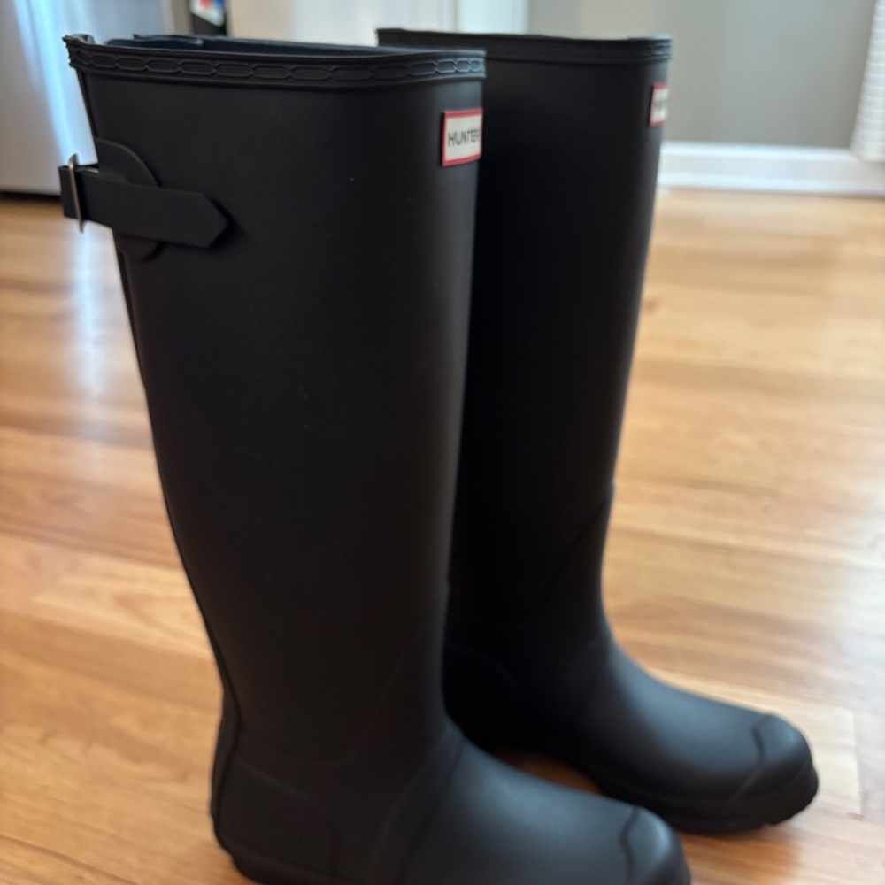 BRAND NEW Hunter Original Tall Rain Boots- Navy Blue- Women's Size 8 - Picture 5 of 8